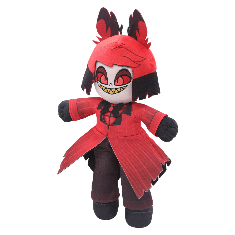Moe-124 属性 Alastor 同人 20cm doll ぬいぐるみ Anime Hotel Hazbin Alastor Plush Doll Stuffed Toy Plushie