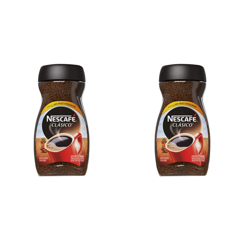 NESCAFE CLASICO Dark Roast Instant Coffee 10.5 Oz. Jar (Pack