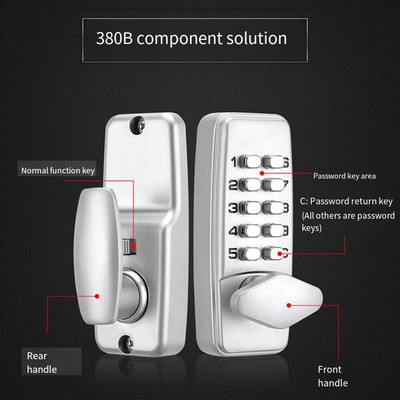 #Waterproof Mechanical Digital-Door Lock Keypad Keyless Number Lock Zinc Alloy #