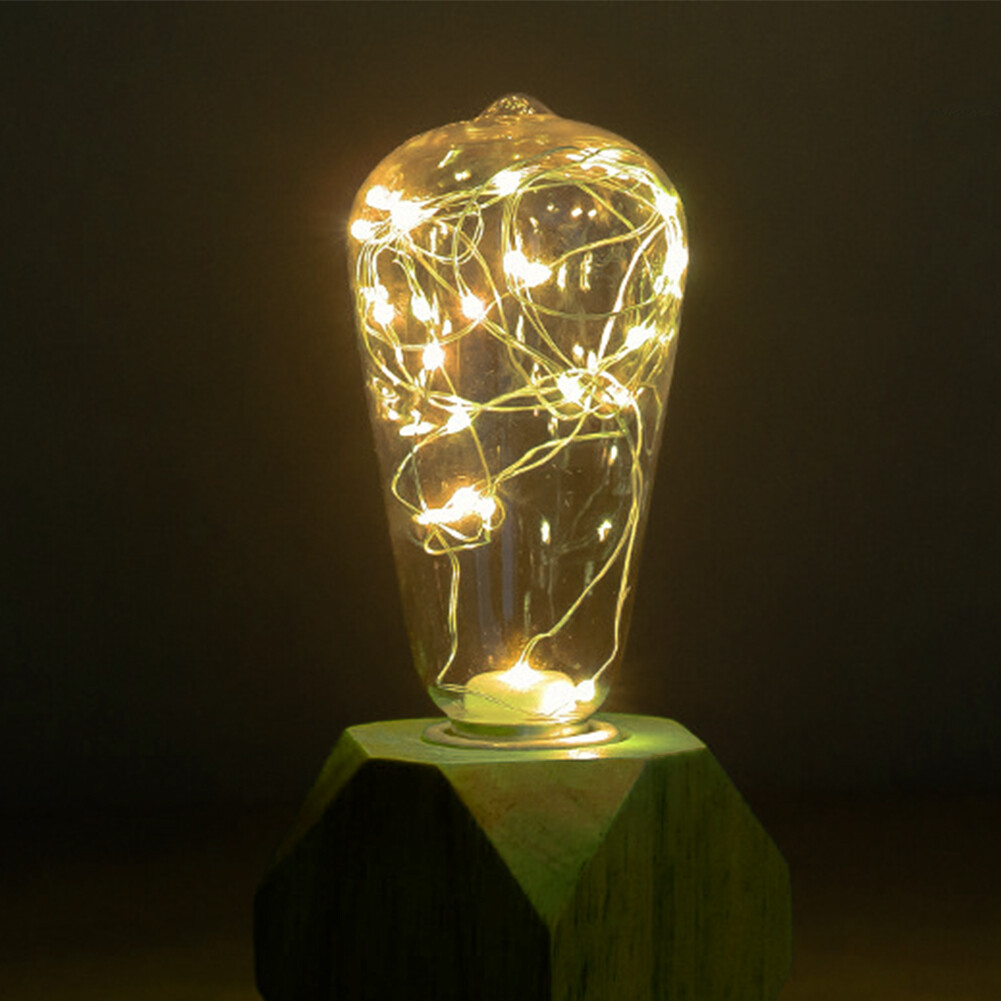 LED Fairy Light Bulb ST64 Multiple Color Home Garden Globe Party Lamp Decor