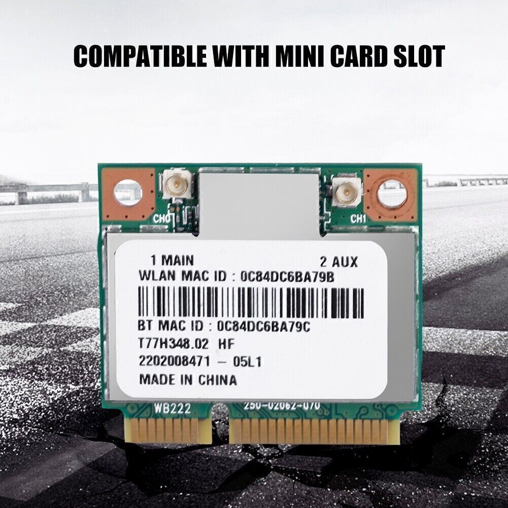 WiFi Card Network Atheros AR5B22, Dual Band Wirless Mini PCI-E 802.11N WiFi WLAN Card, 300M Wireless Card Bluetooth 4.0 Bluetooth Combo 2.4 & 5Ghz - Computersupport Apeldoorn | 055-8437413