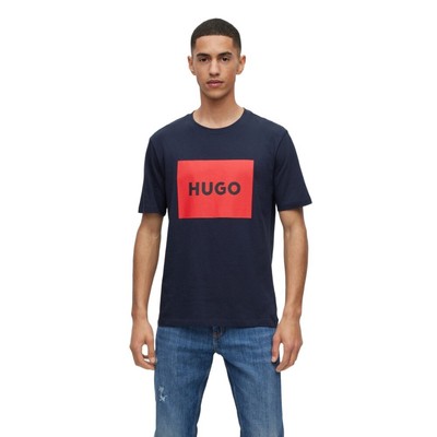 

Мужская футболка Hugo Boss с принтом логотипа и короткими рукавами, повседневная рубашка с круглым вырезом
