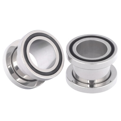 2PCS Surgical Steel Ear Spreader Tunnel Plugs Saddle Ear Gauges Body Piercing