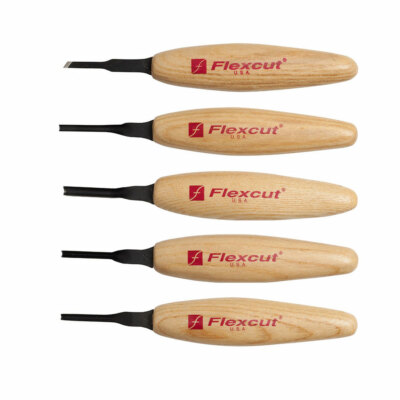 FLEXCUT MT930 Extra-Fine Details Wood Carving 3mm Mixed Profile Micro Tool Set