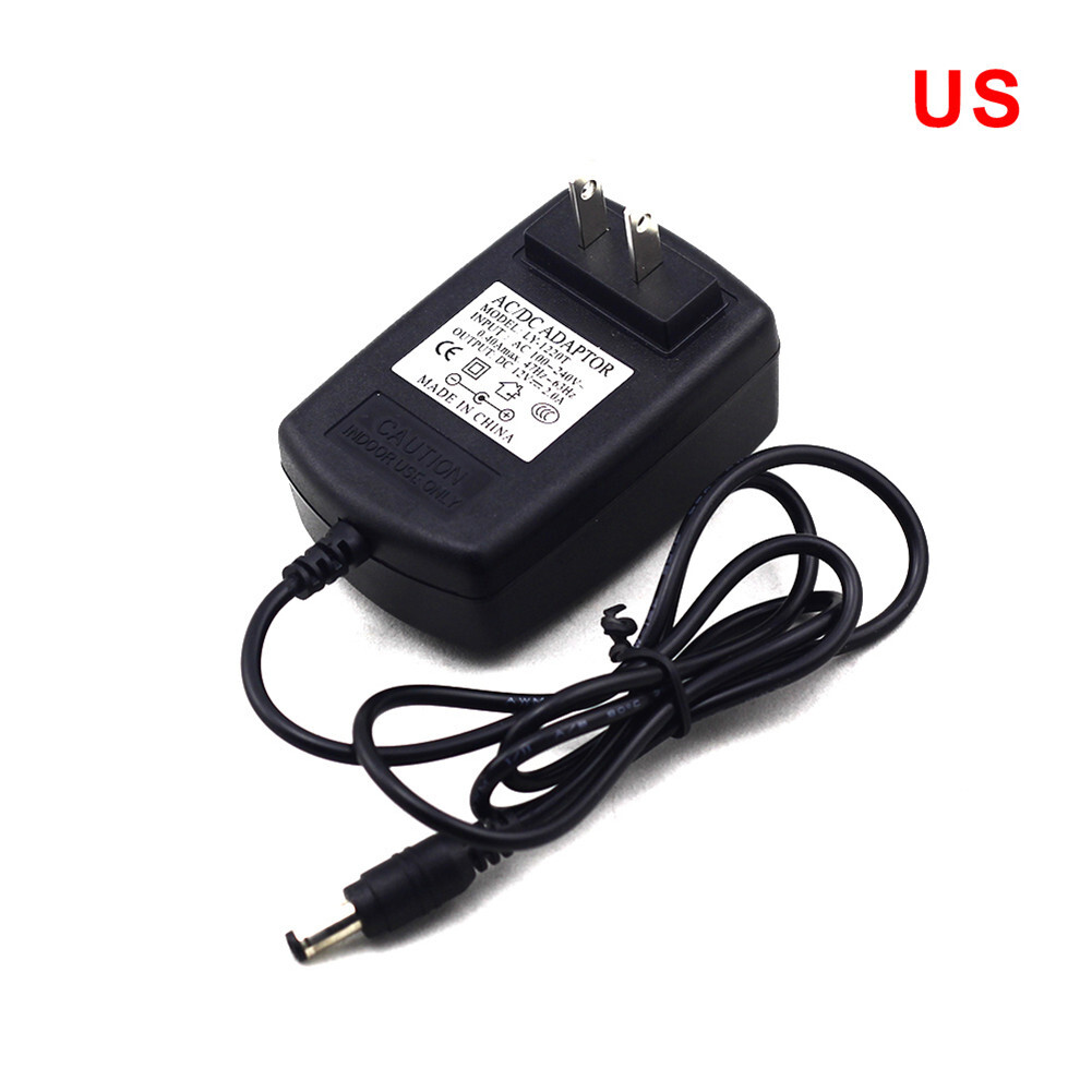 DC 12V 2A EU/US/AU/UK Power Supply Adapter Safety Charger LED Strip CCTV Camera