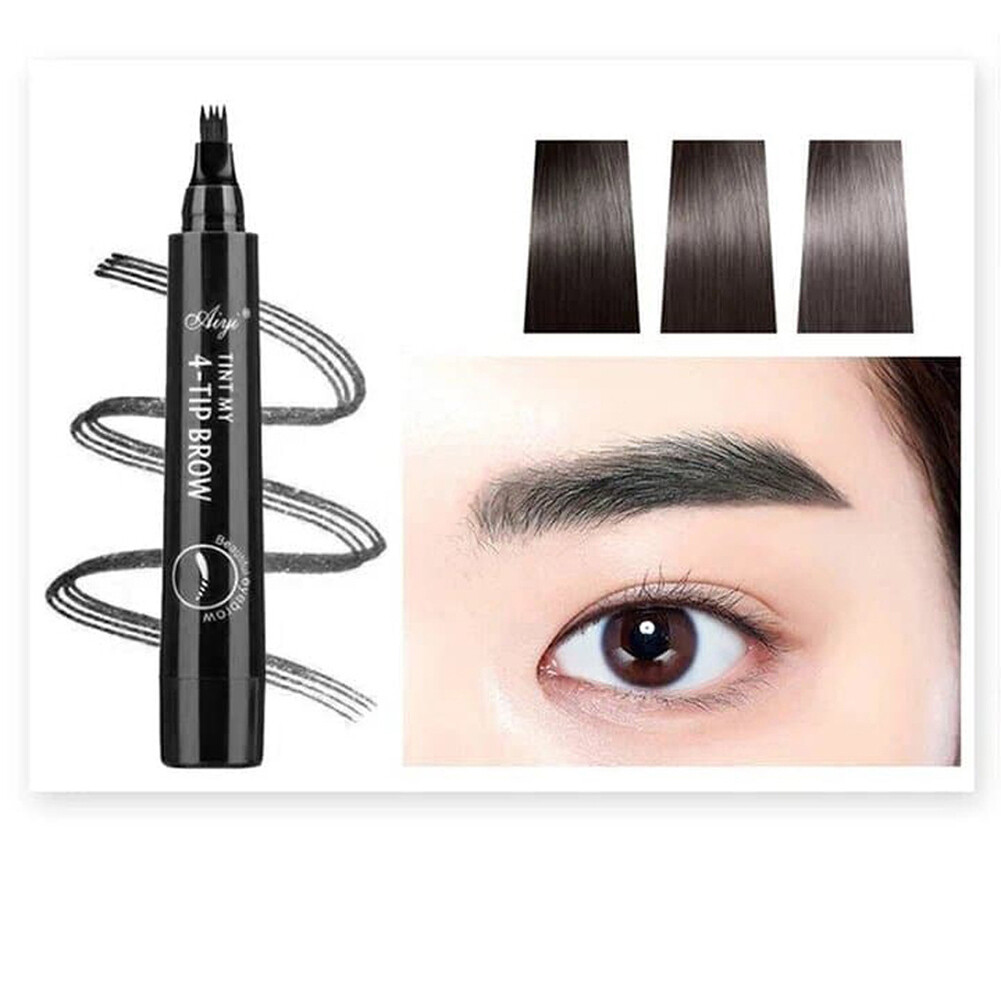 Eyebrow Pencil Brown Waterproof Brow Pencil Fork-Shaped Nib Eye Brow Pen Skilful