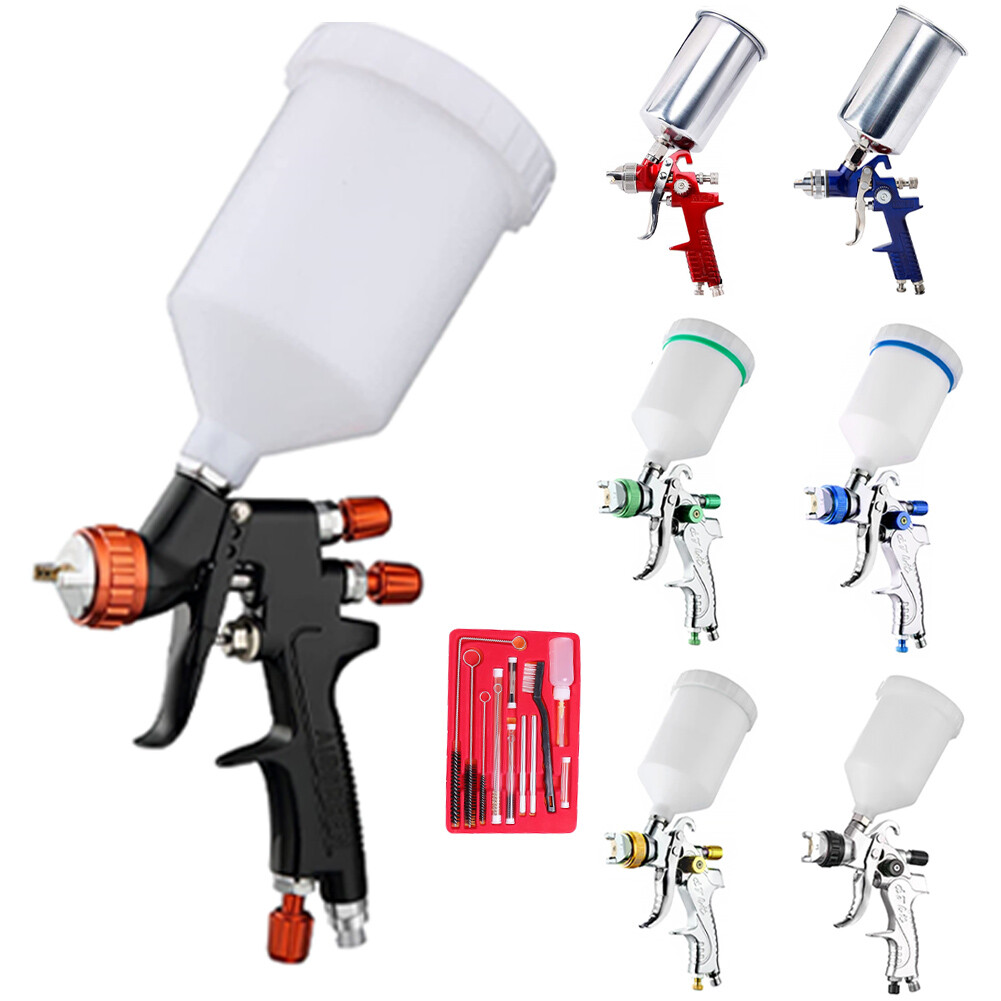 1.4-2.0MM Nozzle HVLP Auto Paint Air Spray Gun Kit Gravity F