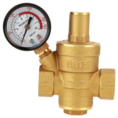 DN15 Water Pressure Regulator 1/2, G1/2 Pressure Reducing Valve 3/4  Npt Adju...