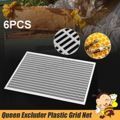 6PC 10 Frame Plastic Queen Bee Excluder, Separation Grid Beekeeping Hive Tools