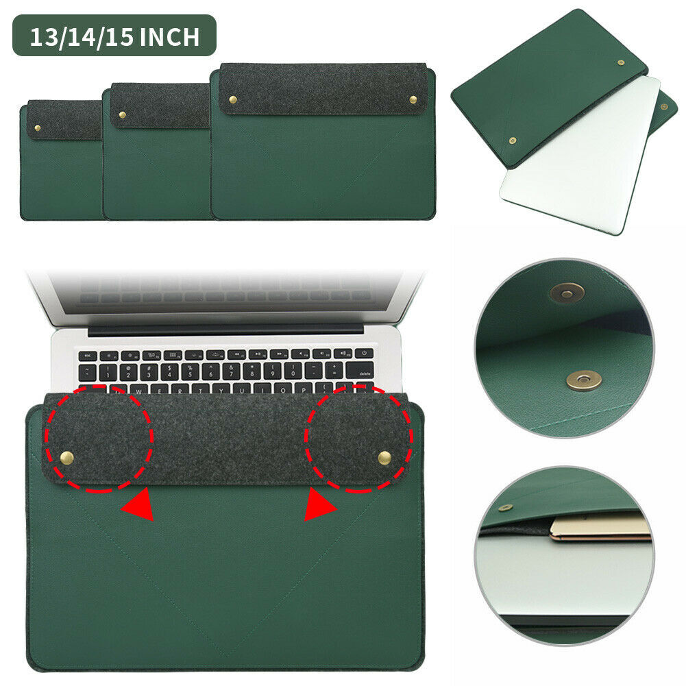 13"14" 15" Laptop Bag Sleeve Protective PU For MacBook Pro A