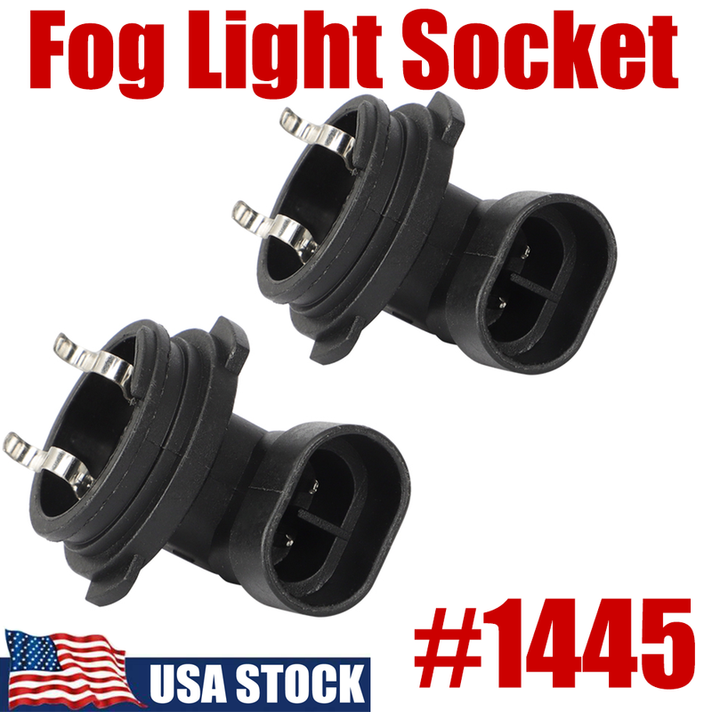 H1 Fog Light Bulb Connector Holder Socket Plug #1445 Pigtail Plug Set Vehicle US