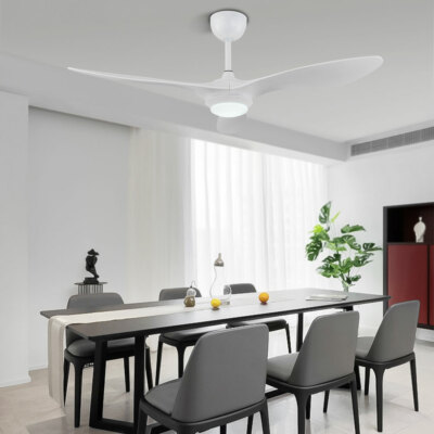 48'' Ceiling Fan Light Flush Mount Lamp w/ Remote Control 3 Speed LED Light & CCT