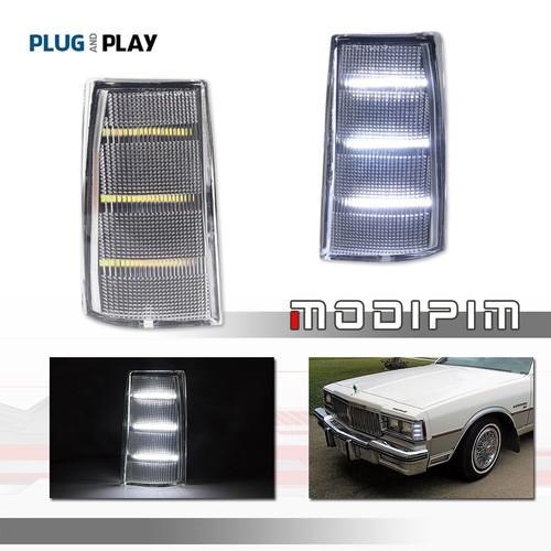 YPページ 2X Clear White LED Side Marker Lights For 81-85 Chevy Impala
