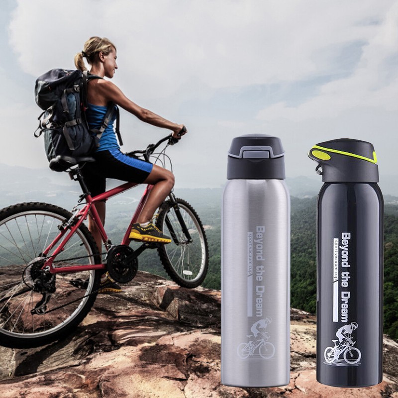 Mountain Bike Thermal Cup 500ml Stainless Steel Camping Sports Water Bottle
