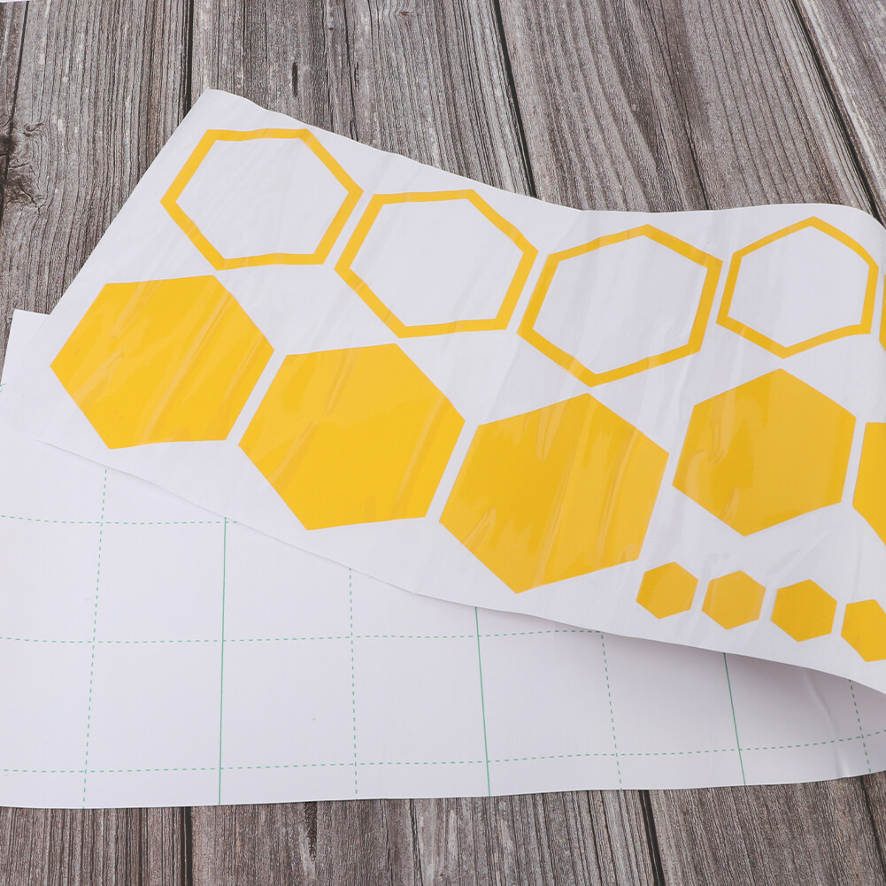 52pcs Car Side Honeycomb Vinyl Body Decal Sticker DIY Graphics Hexagonal Decor