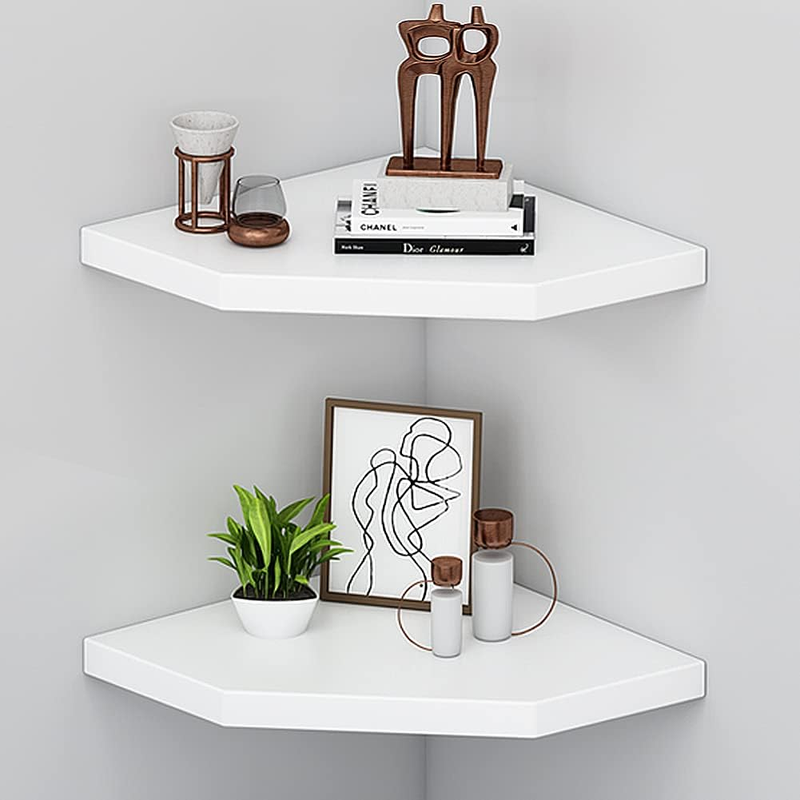 Floating Corner Shelves Wall Mounted Display Organizer Storage Shelf Set of 2 fo