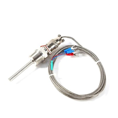 RTD PT100 Temperature Sensor Probe, 1/2'' NPT Threads Thermocouple Temperature...