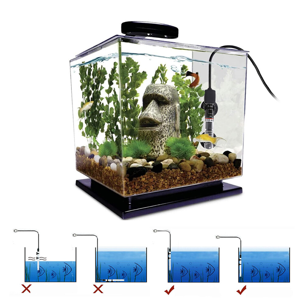 25W-300W Submersible Aquarium Fish Tank Heater Rod Heating Adjustable Thermostat