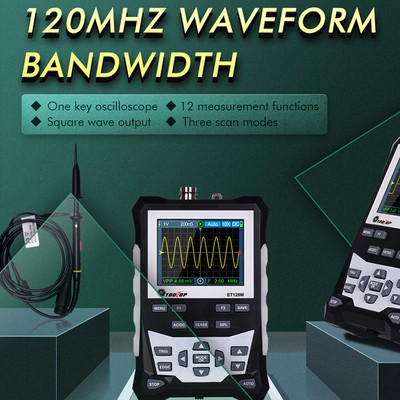 Handheld Digital Oscilloscope 2.4'' Display Multimeter Signal Generator 500MS/s
