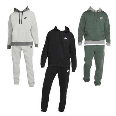 

Мужской комплект Nike Jogger, состоящий из двух частей, флисовых спортивных брюк и спортивного костюма с капюшоном