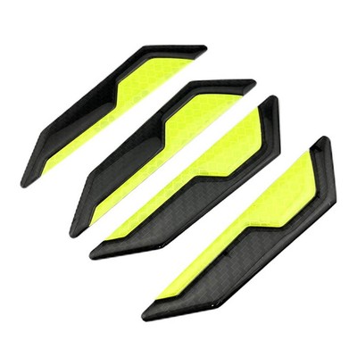 4pcs Car Door Edge Scratch Protector Strip Reflective Safety Accessories