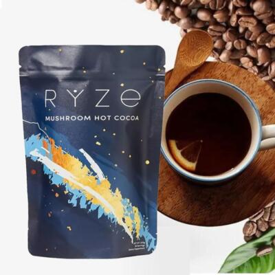 ORGANIC-RYZE MUSHROOM HOT COCOA COFFEE   -NEW-