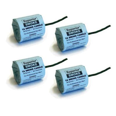 1A Superior Smoke Candles, 4-PACK (30 sec, 4000 cu ft). FREE 2-DAY Shipping.