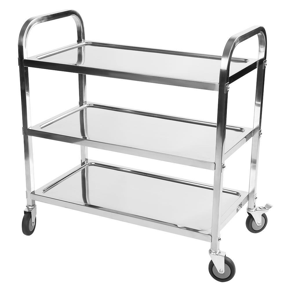 Profi Edelstahl Rollwagen Servierwagen Küchenwagen Gastro Trolley