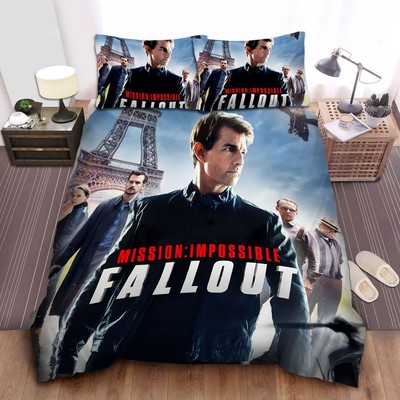 Mission Impossible Fallout Poster Eiffel Tower Quilt Duvet Cover Set Pillowcase