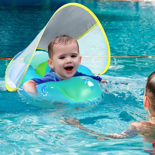inflatable baby float boat with sunshade