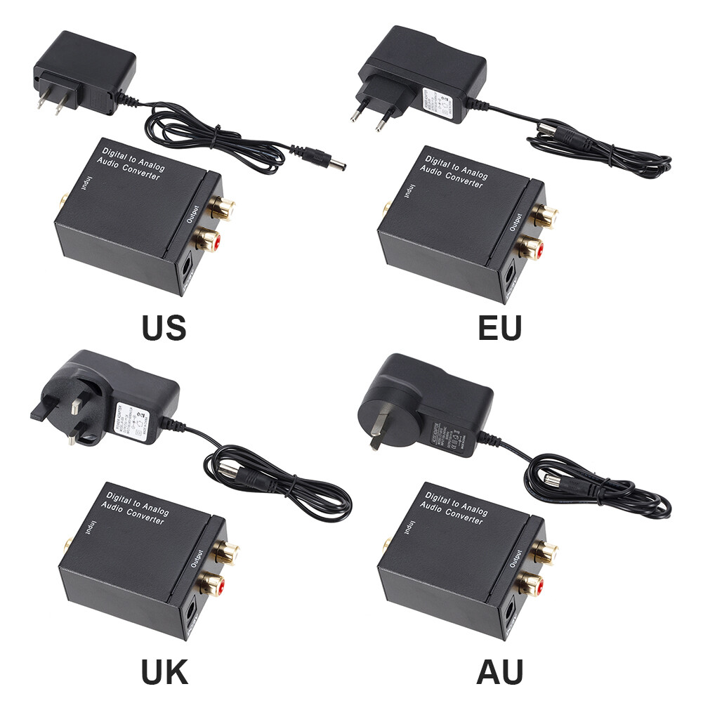 Digital to Analog Audio Converter TOSLINK SPDIF to L/R RCA Audio Adapter