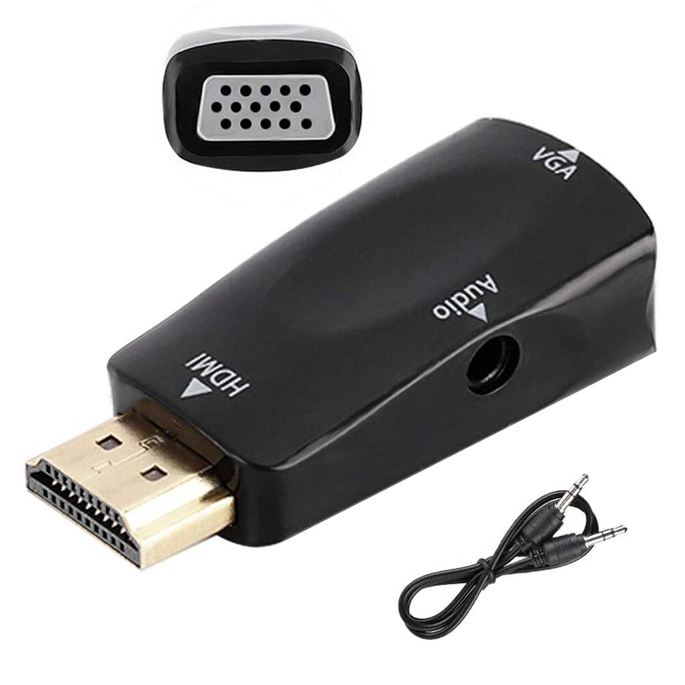 3er Pack HDMI Auf VGA Adapter – Vergoldet, Full HD 1080p, Für Laptop, PC, Monitor, Xbox, Raspberry Pi | Plug & Play
