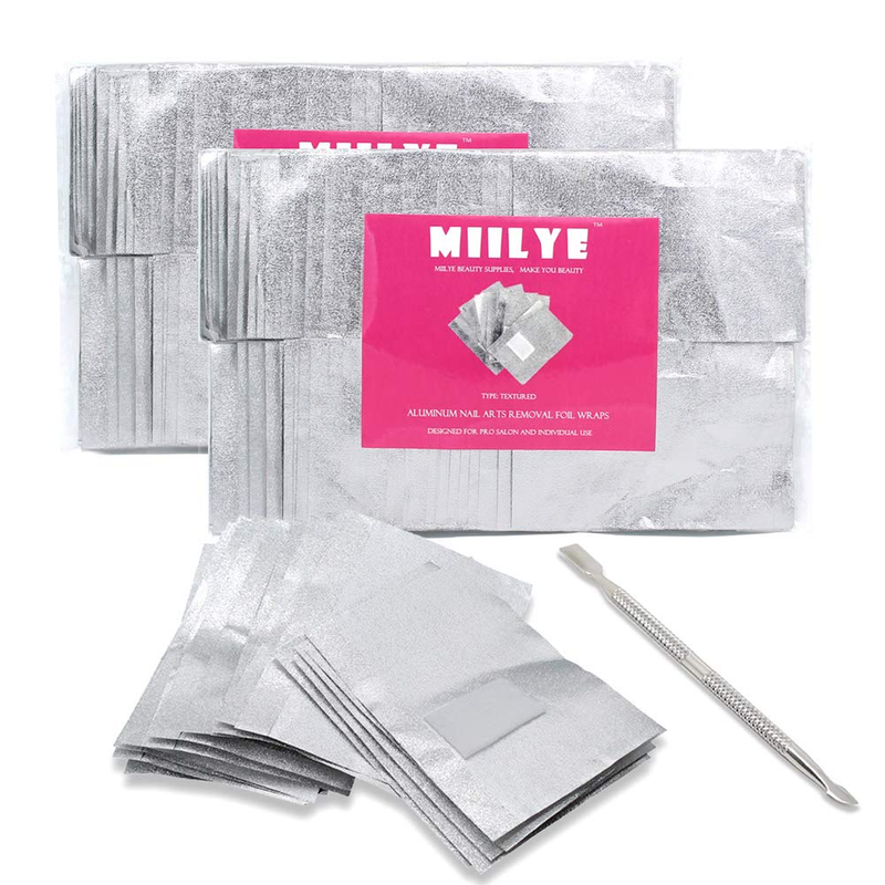 Nail Remover Foil Wraps for Acrylic/Uv/Gel Polish Soak-Off Removal, with Pre-Att