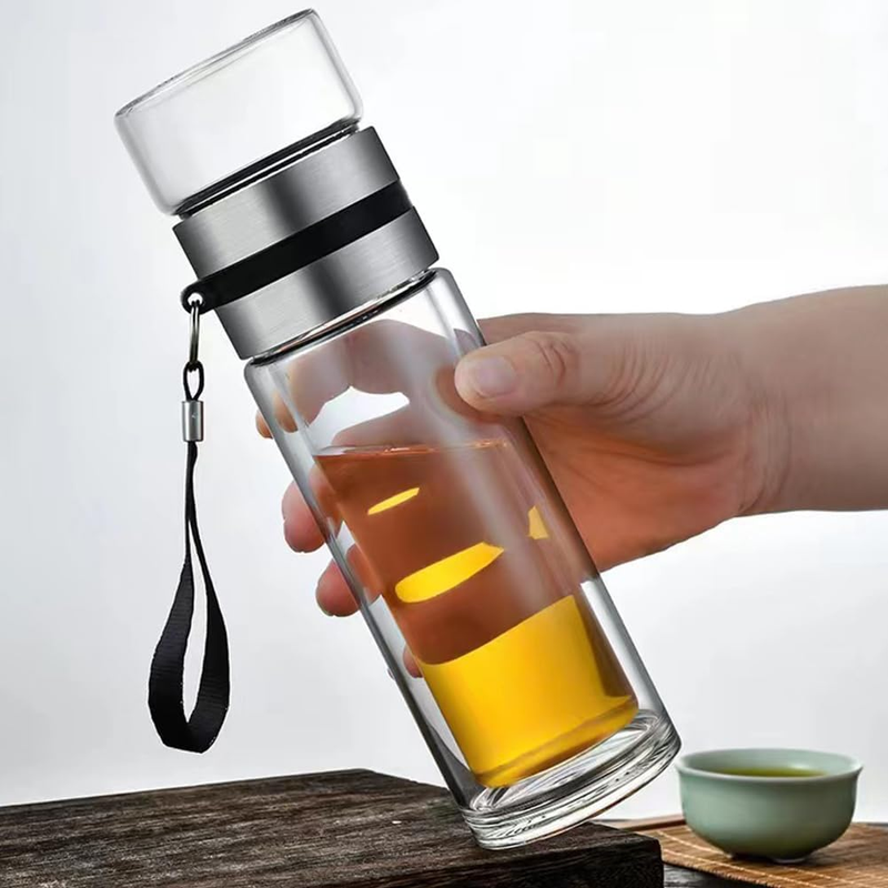 Infuser Bottle Double Wall 15oz, Water Bottle Tea And Water 