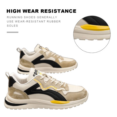 Men Casual Shoes Arch Support Jogging Shoes for Working Traveling 44 Khaki