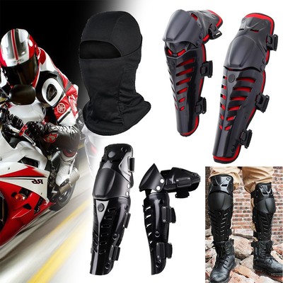 1 Pair Adults Knee Protector Guard Pad Shin Armor fit Bike Motorcycle Motocross