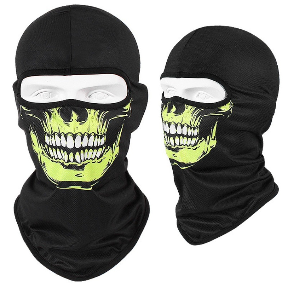 Balaclava Tactical UV Protection Skull Full Face Mask Ghost Printed Ski Sun Hood