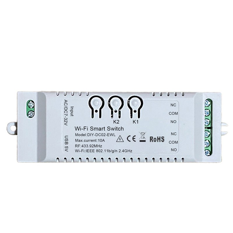 2CH WiFi  Switch DIY Timer  7-32V 2.4G WiFi+RF433+BT