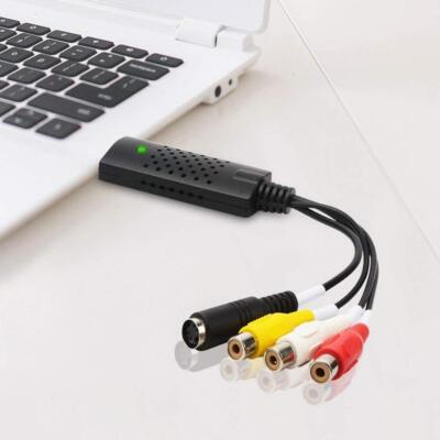 1 Channel USB 2.0 Video Capture Card VCR VHS to Digital NTSC PAL Audio Adapters