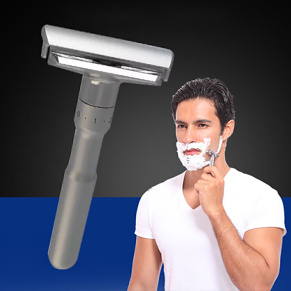 Men's Adjustable Double Edge Shaving Safety Razor Classic Shaver Mild Aggressive