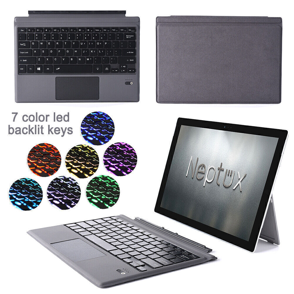 Backlight Wireless Keyboard Slim Touchpad New For Microsoft surface pro 3/4/5/6
