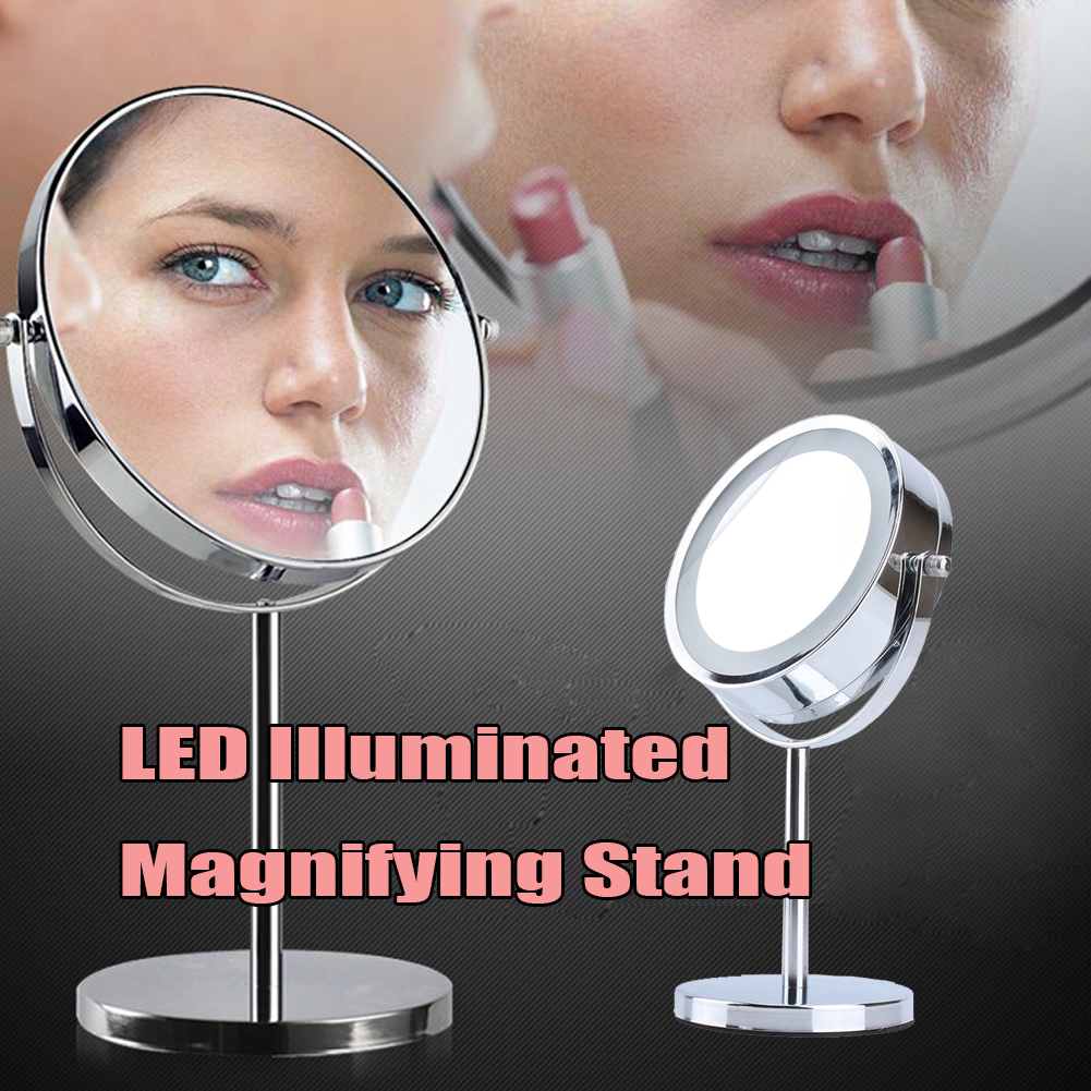 5X Magnifying Mirror Shaving LED Illuminated Beauty Makeup Cosmetic