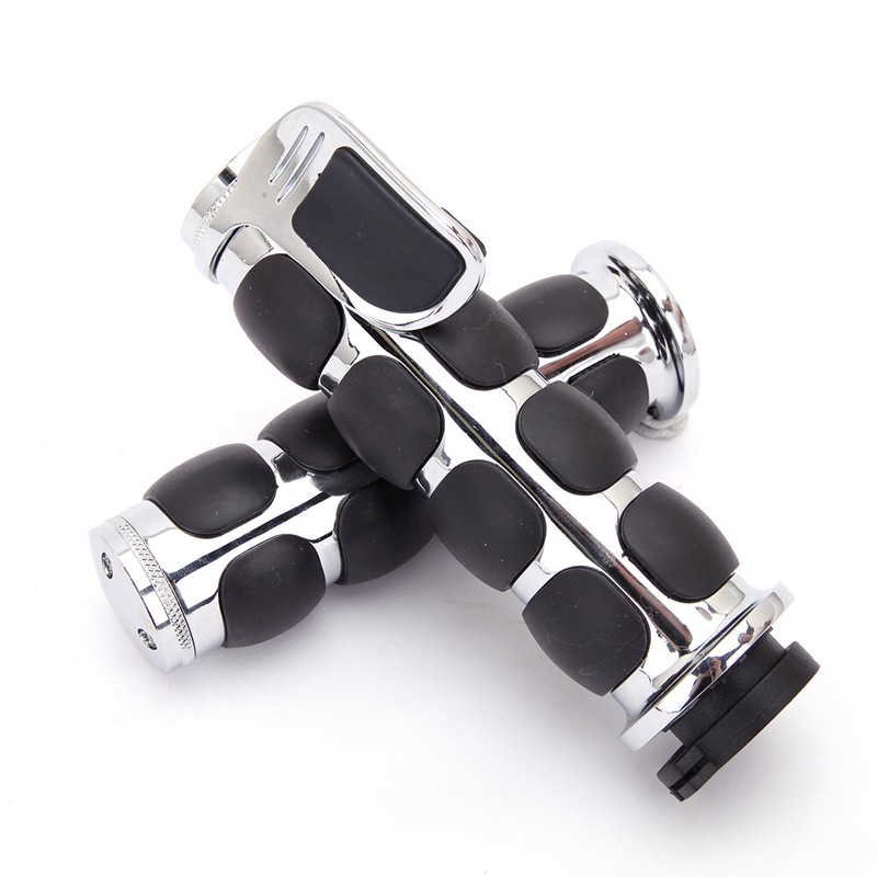 Motorcycle Chrome Handle Bar Hand Grip For Harley Davidson Softail Fatboy FLFB