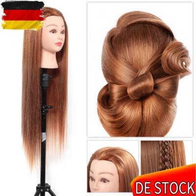 24in Salon Übungskopf Friseurkopf Frisierkopf Mannequin Haar Ausbildung + Halter