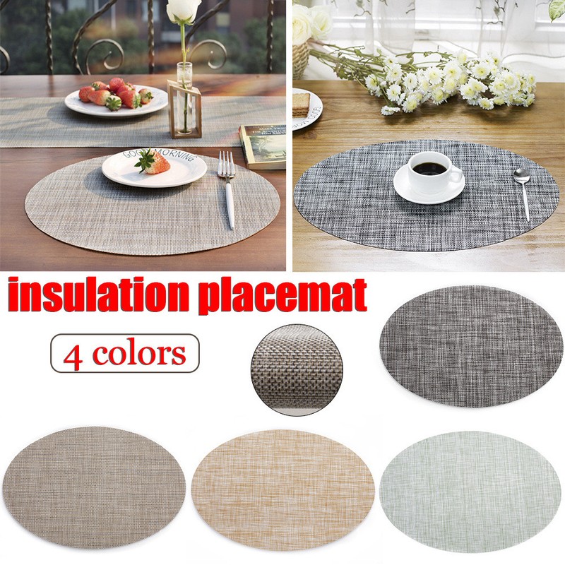 Round Shape Anti-slip Kitchen Placemat Insulation Pad Protect Table Mat Coaster