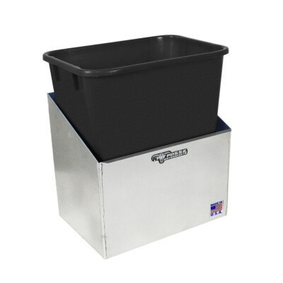 Pit Posse Aluminum Trash Container Holder Storage Trailer Organizer-Made in USA