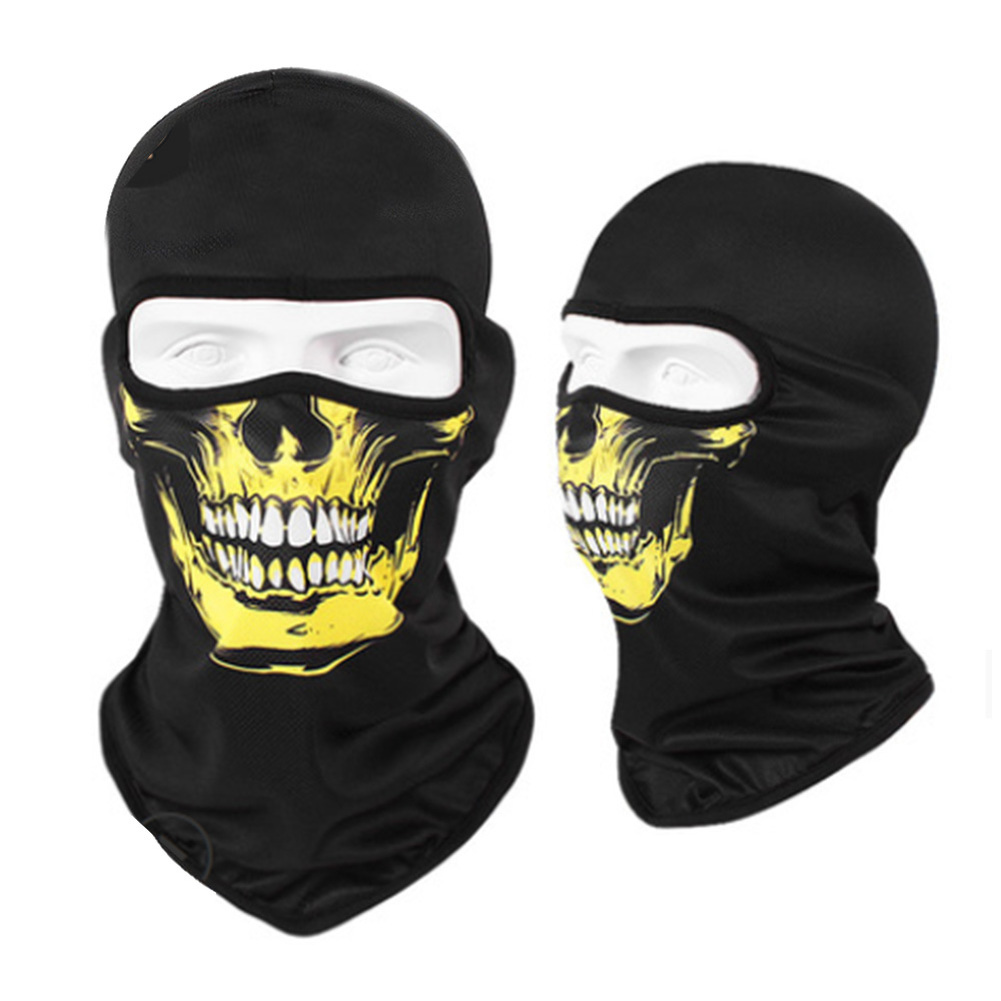 Balaclava Tactical UV Protection Skull Full Face Mask Ghost Printed Ski Sun Hood