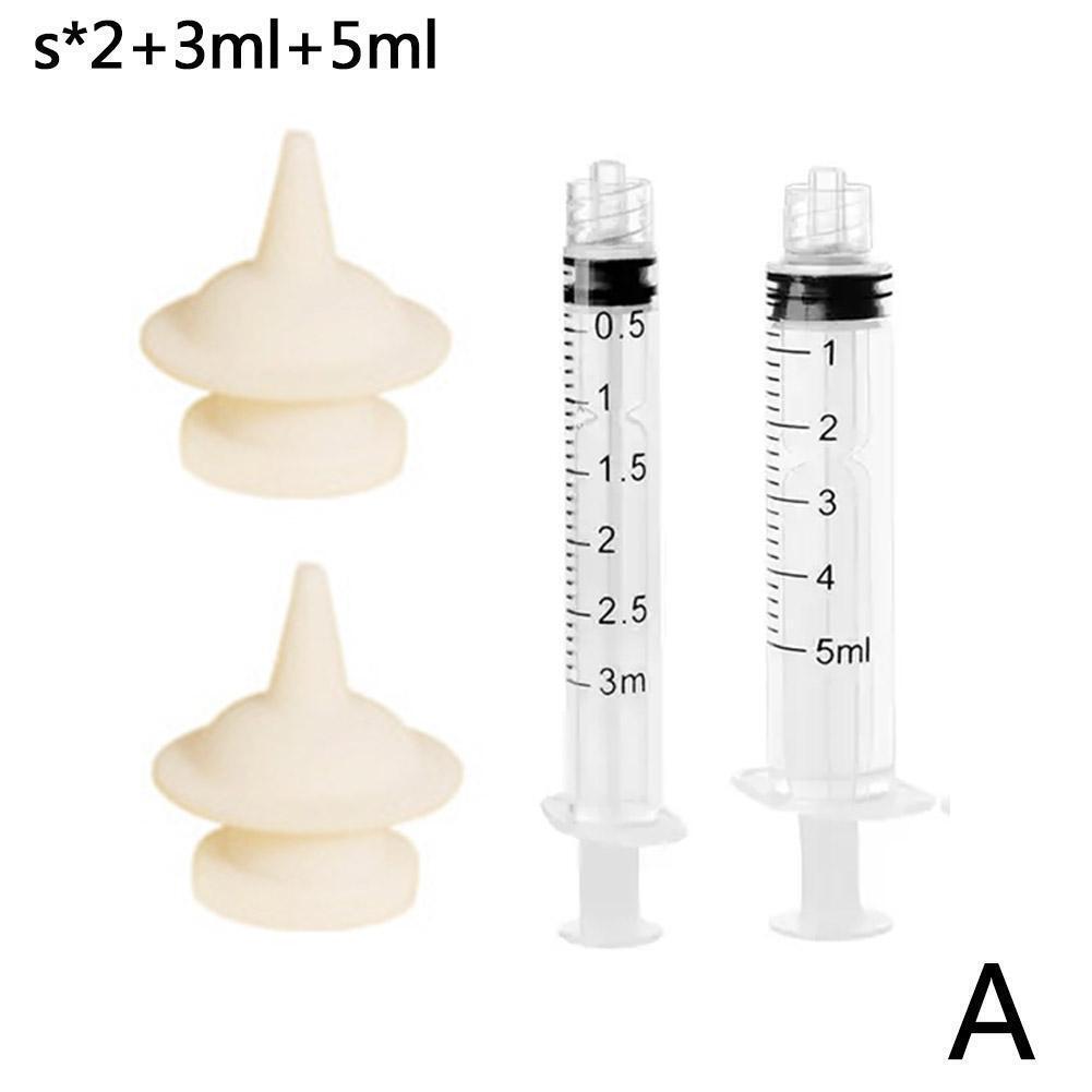 Pet Feeding Syringe Silica Nipple Kitten Puppy Milk T0 Scale Medicine