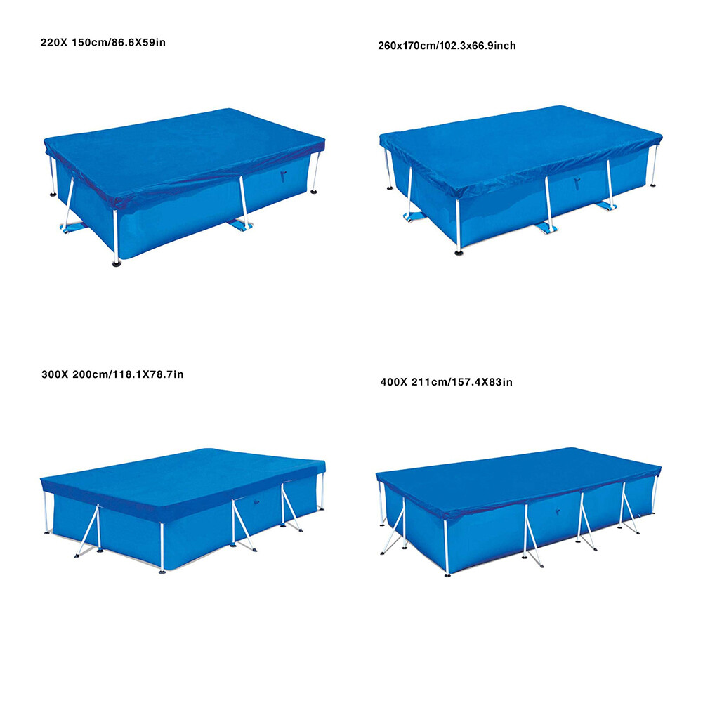 Rectangular Swimming Pool Cover Frame Family Garden Paddling Pools Cover UK | eBay