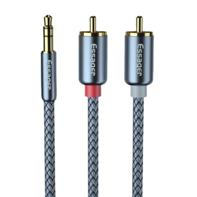 Essager RCA Aux Cable 3.5mm Jack to 2 RCA Audio Cable Y Connector Adapters
